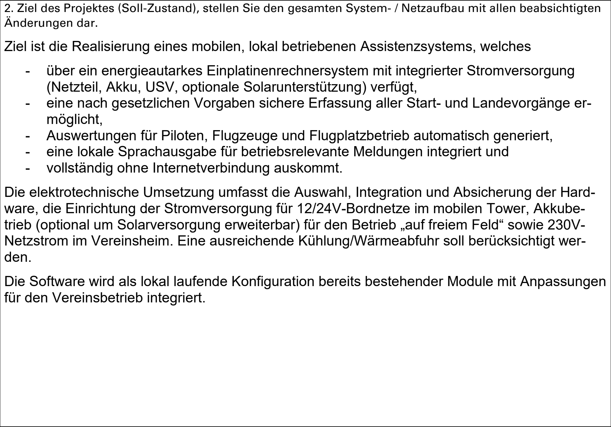 Beispiel für ein ausgefülltes Feld 2
